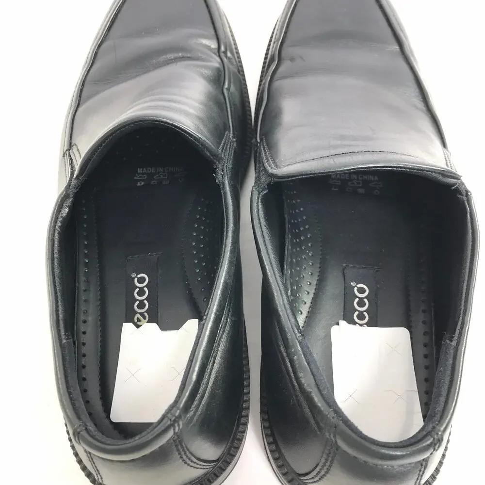Ecco EUR 46 Men's Slip On Loafer Leather Dress Shoes Black